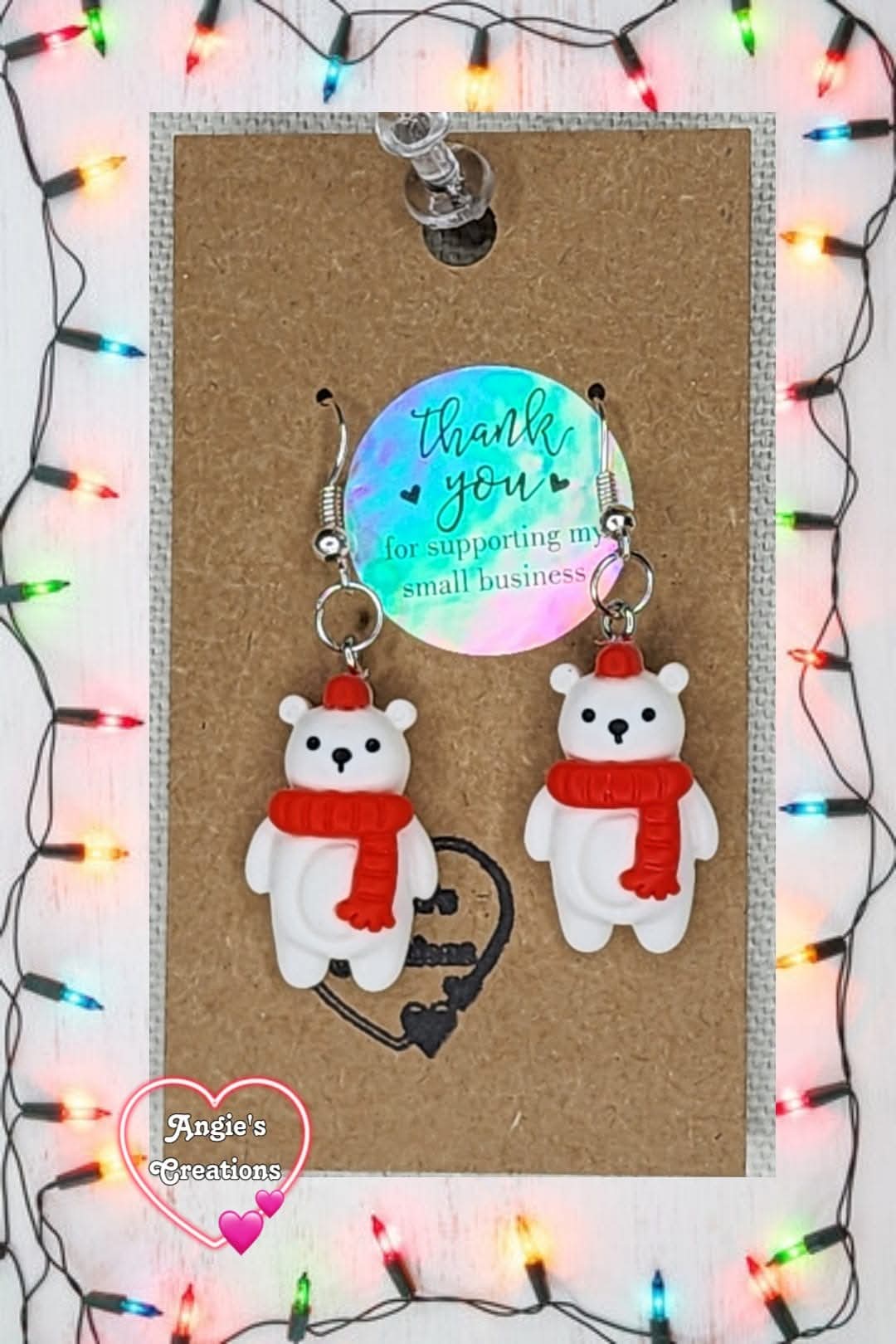 Polar Bear Earrings #2