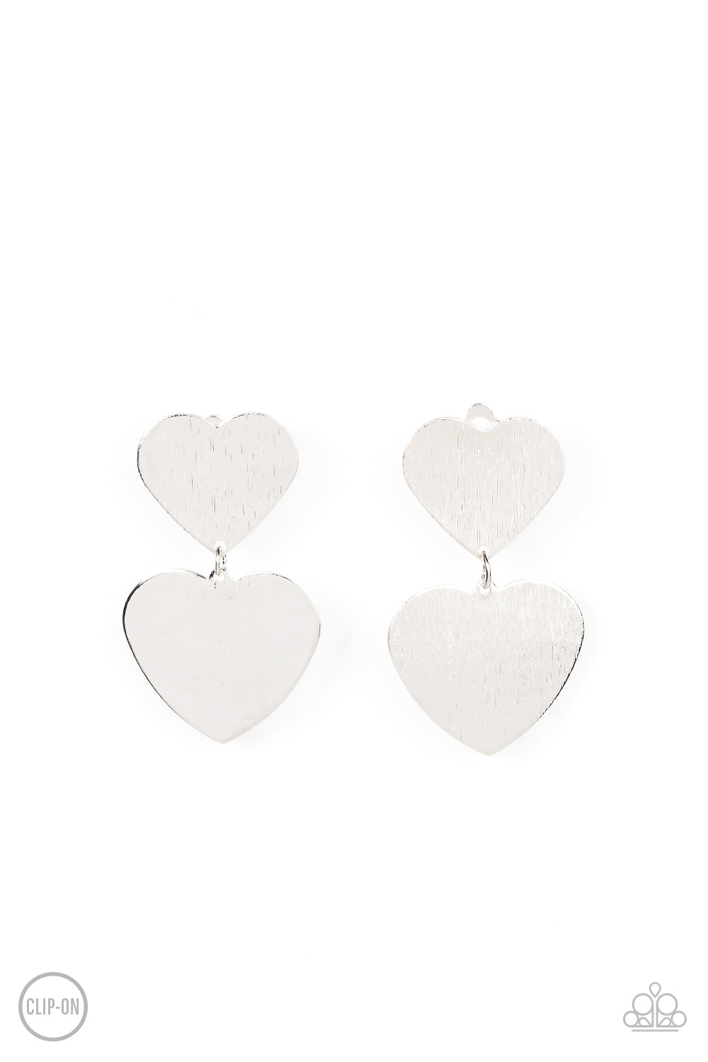ClipOn Silver Heart