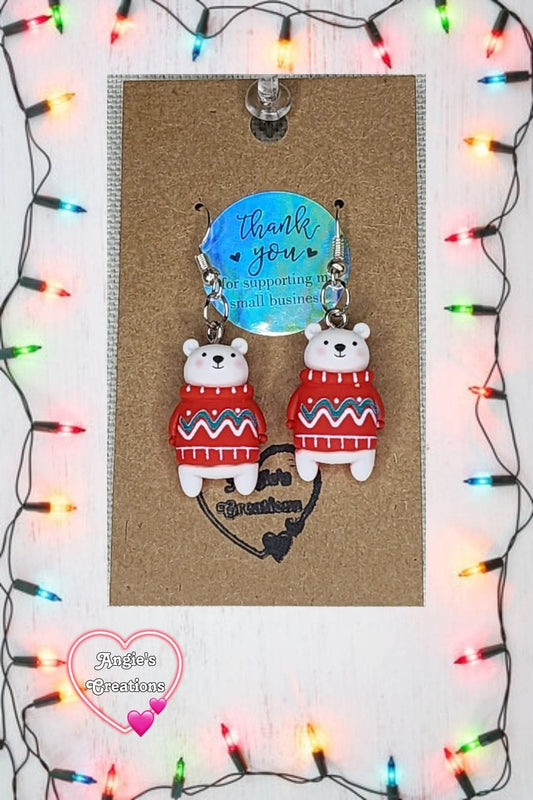 Polar Bear Earrings #1