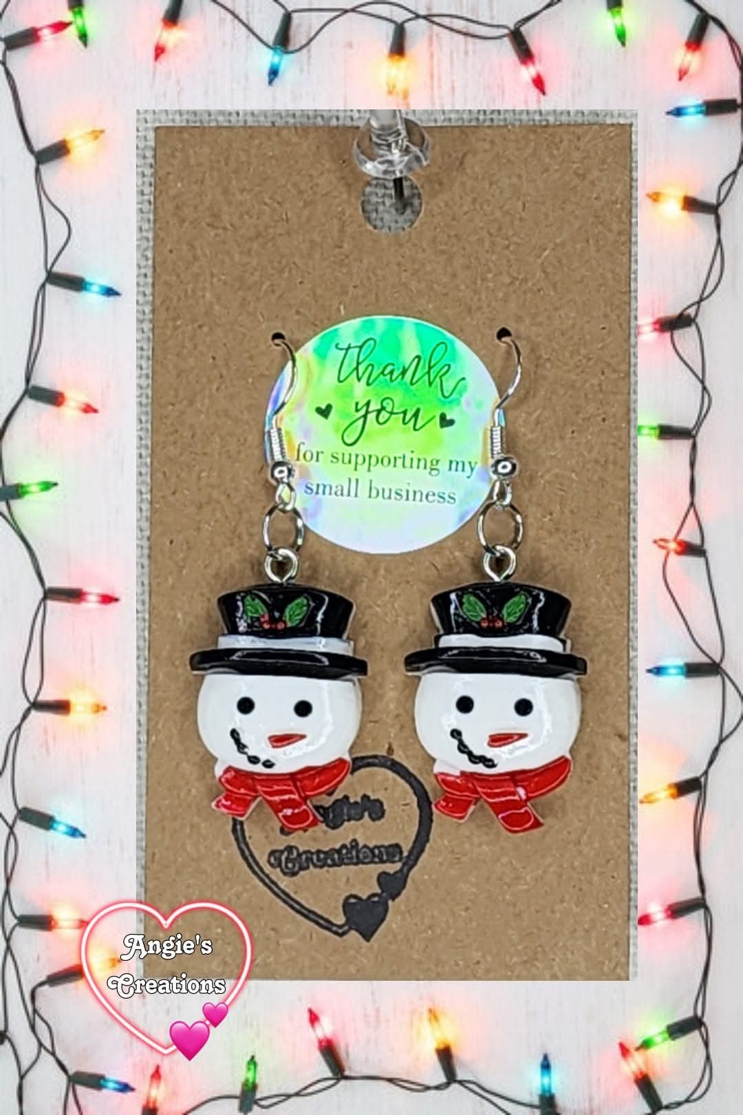Snowman Earrings #3