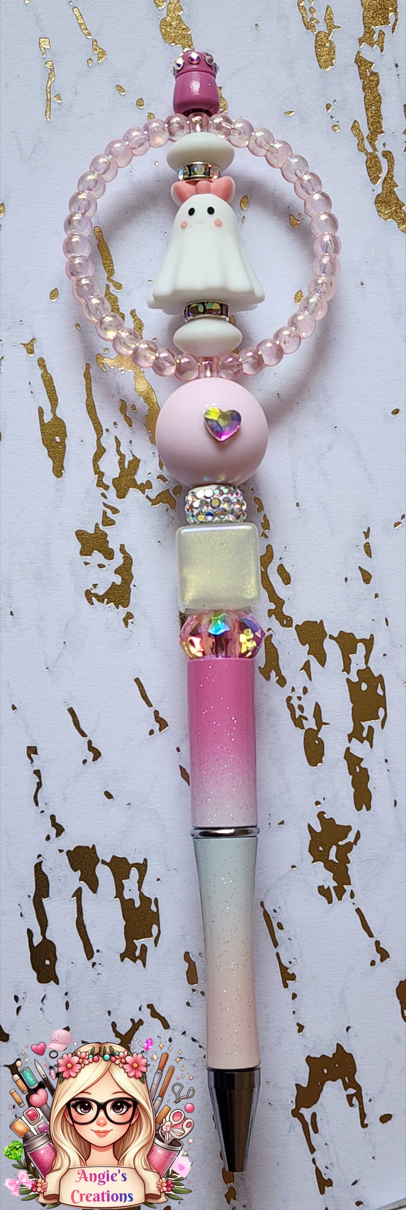 Halloween Ghost Pink Pen #2