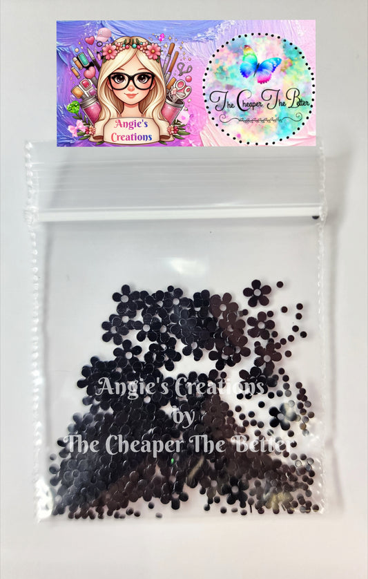 Black Flowers Sequin #19