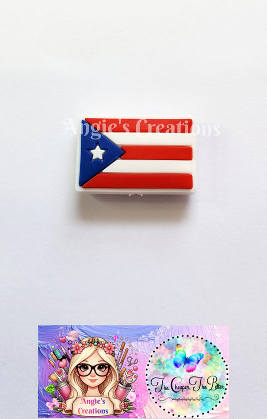 PR Flag Focal Beads #F8