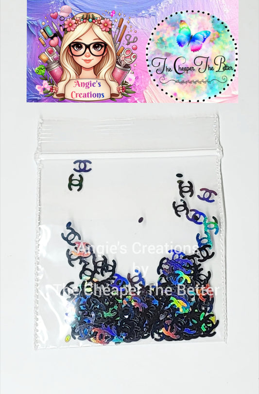 Cc Black Holo Glitter #58