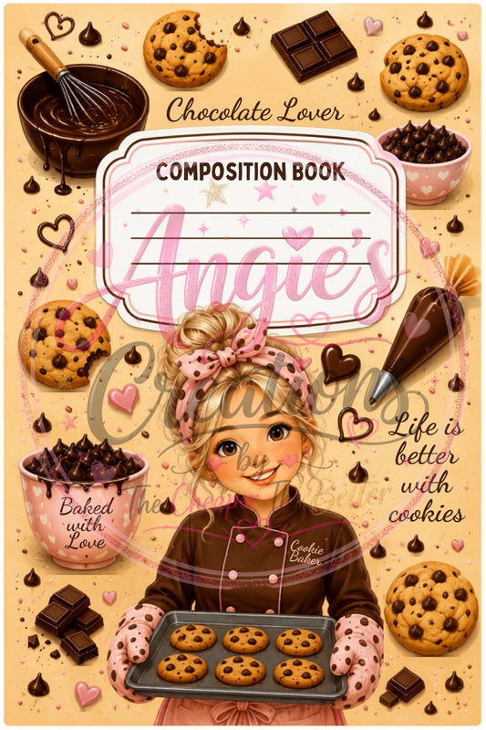 Baker Blonde Hair Girl Book Cover #C6