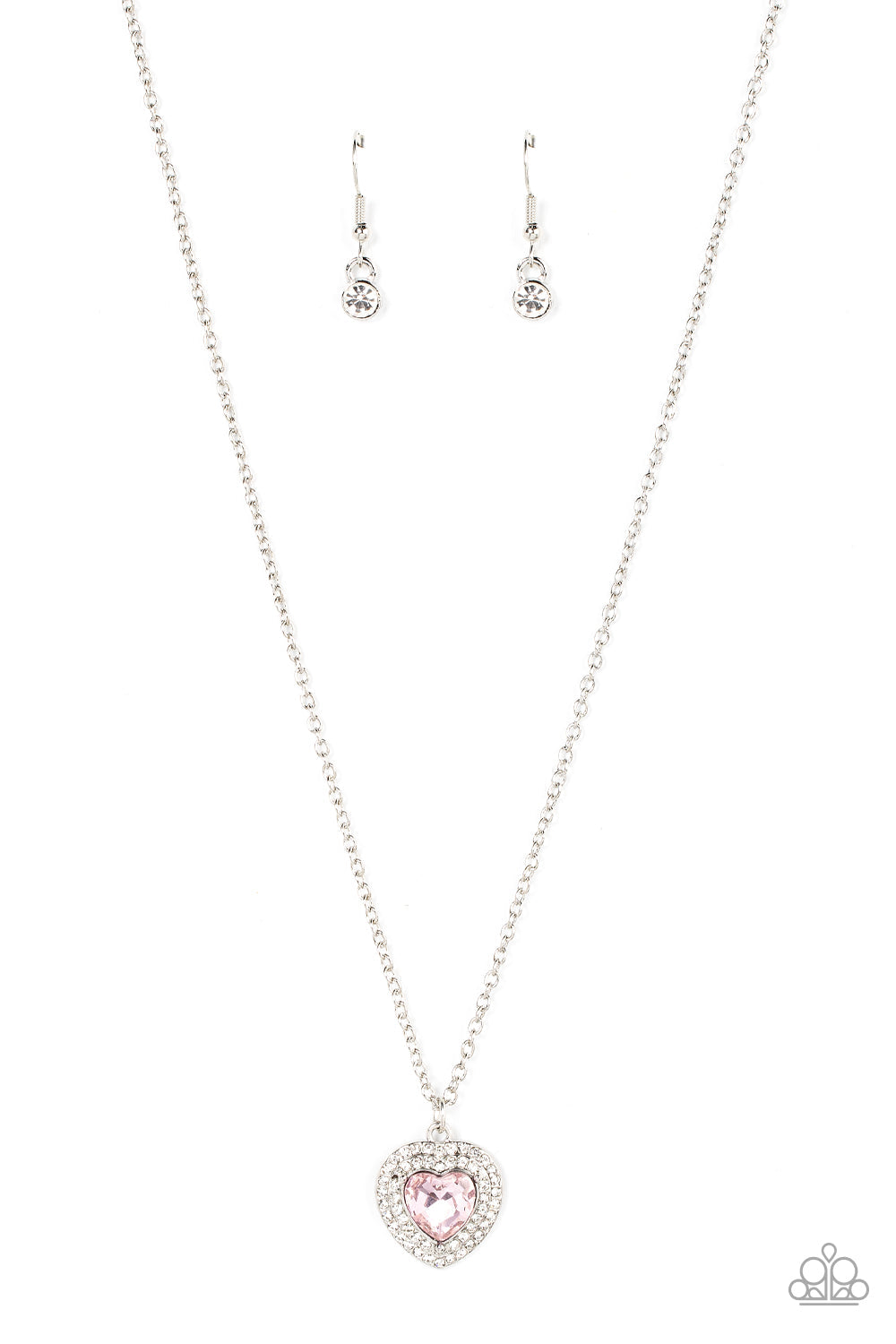 Pink Heart Necklace Set
