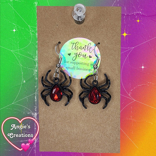 Black Spider Earring